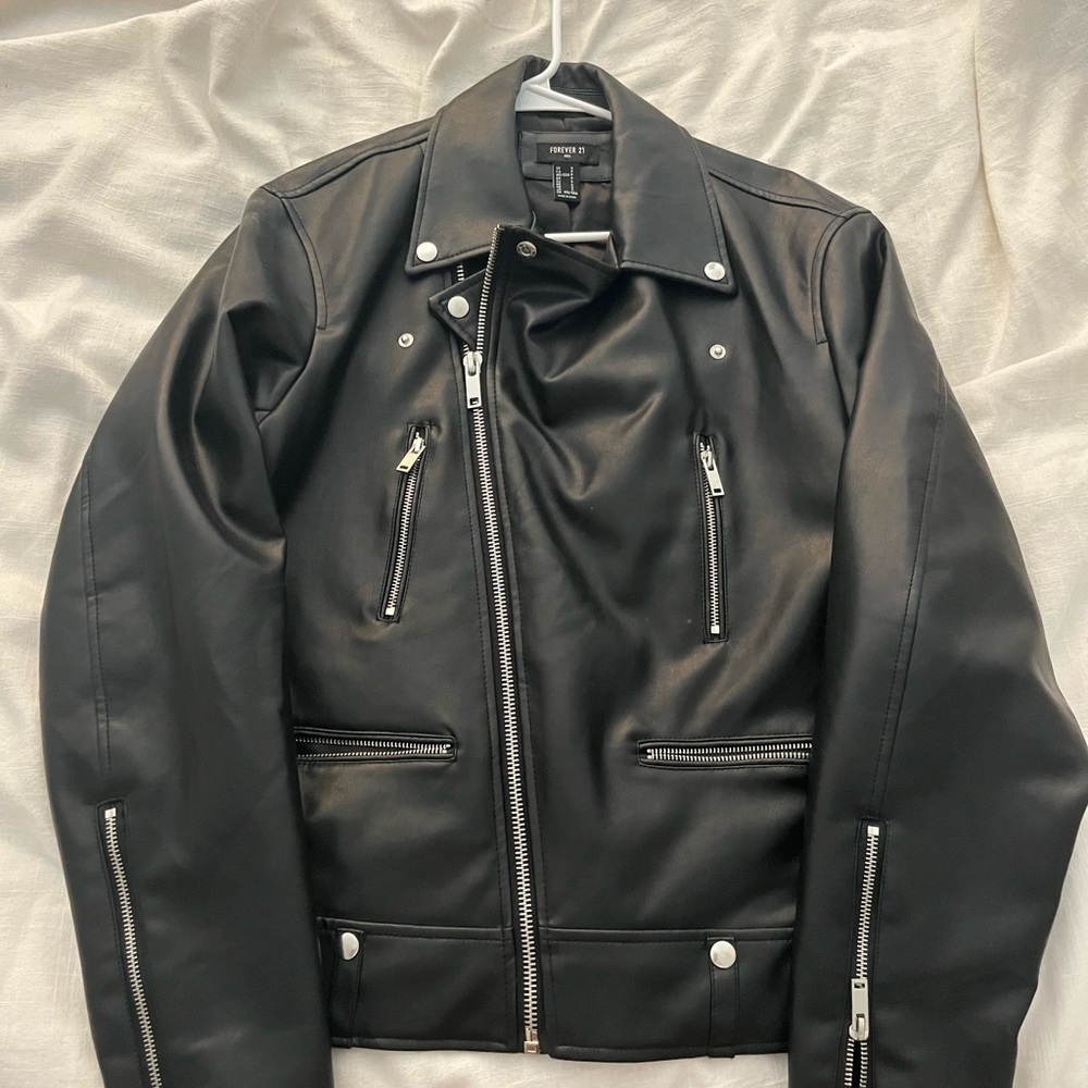 Faux leather jacket